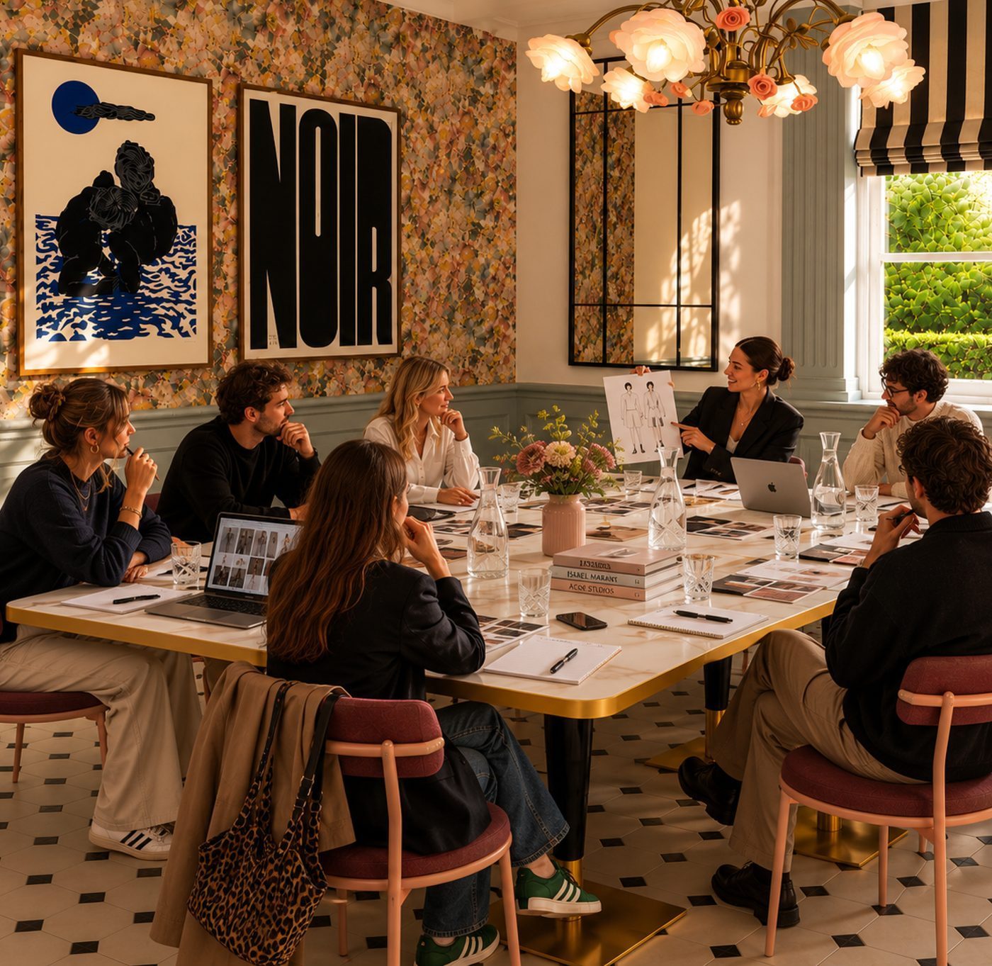 The BNCL team developing the Bij Belle concept around the studio table